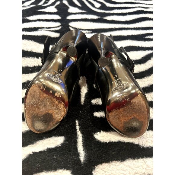 Vintage Vivienne Westwood Leather Skyscraper Bondage Buckle Boots Size 40 - Picture 6 of 6